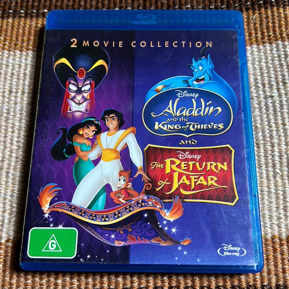 BLU RAY Disney Aladdin & the King of Thieves and  The Return of Jafar